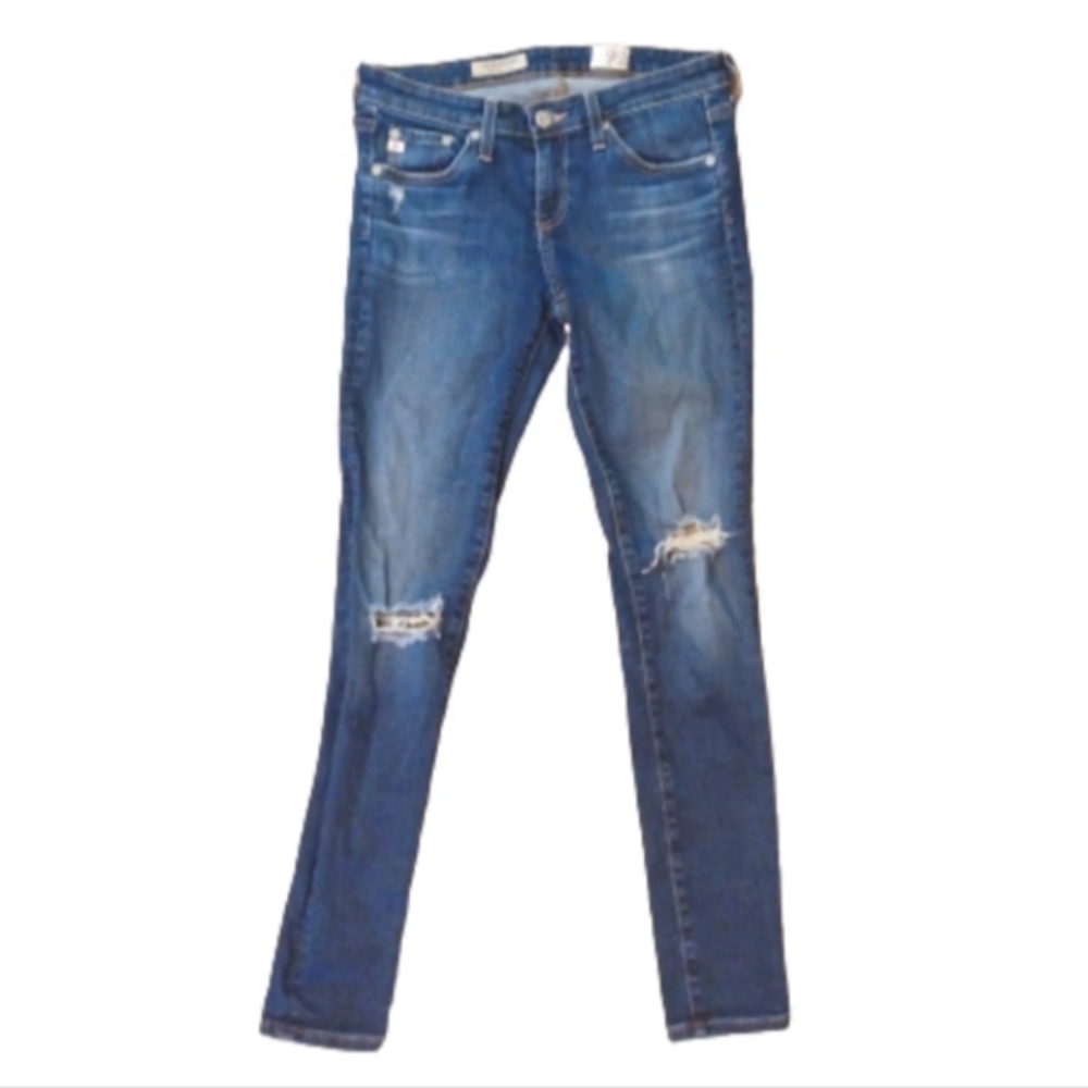 AG  The Legging Ankle - Super Skinny Ankle Blue Jeans, Size 25R